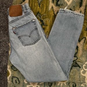 Vintage Y2K Levi's 505 Denim Jeans Men's USA Cotton Faded Distressed Frayed